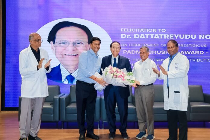 Sindhu Hospitals Honours Padma Bhushan Awardee Dr. Nori Dattatreyudu