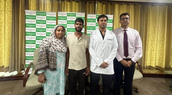 Fortis Escorts Hospital Faridabad Saves Young Man After Near-Fatal Gunshot Injury (1)