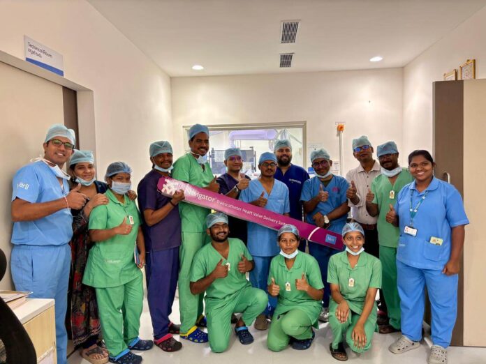 KIMS Saveera Hospital Performs Incision-Free Heart Valve Replacement on 75-Year-Old Patient (1)