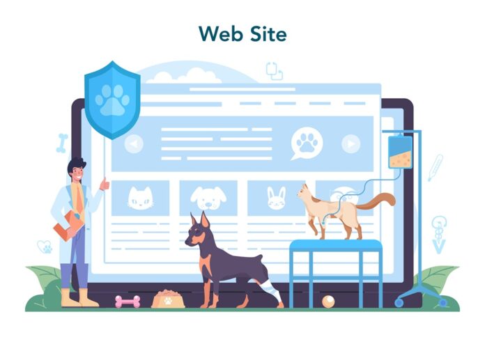 Pet veterinarian online service or platform. Veterinary doctor