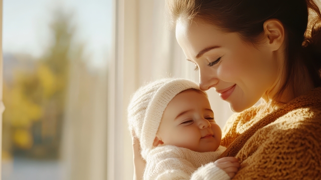 Mother Gazing Tenderly at Baby During Breastfeeding Moment of Intimacy and Bonding