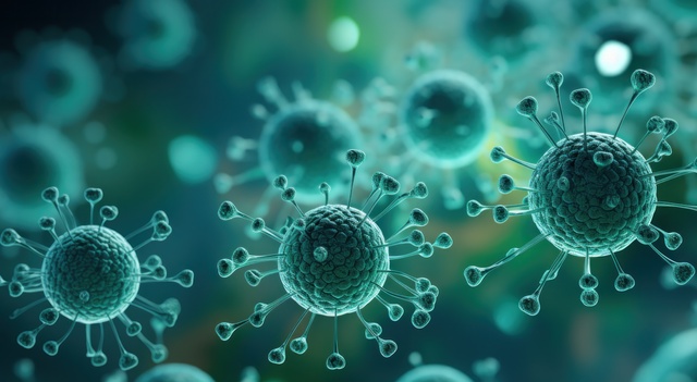 the viruses in green bubbles